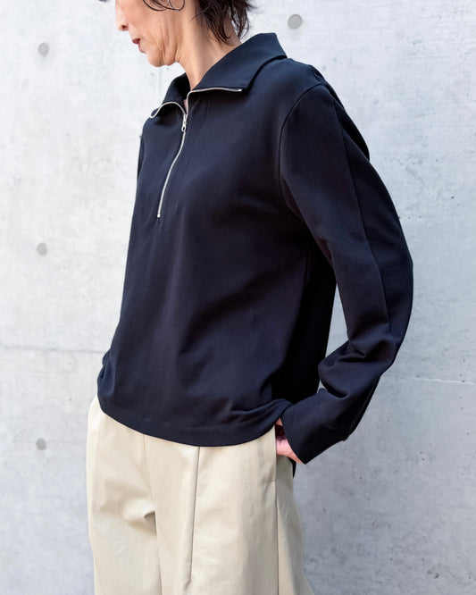 mtmodelist / ハーフZIP TOPS ハーフZIP / BLACK / MH-T04-102