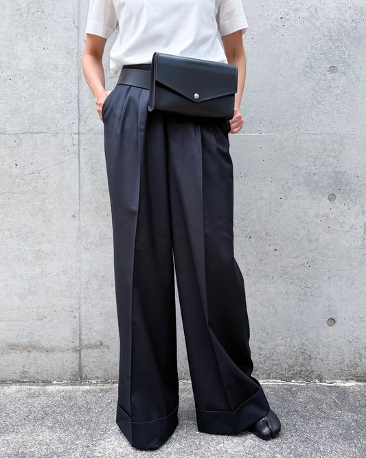 JUNYA WATANABE / ガラスレザーベルトBAG / BLACK / JR-K202-051