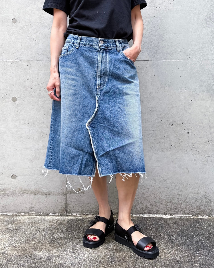 MADISONBLUE / 5POCKET REMAKE A-LINE SK DENIM / BLUE / MB244-6001