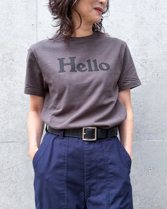 MADISONBLUE / HELLO CREW NECK TEE / GRAY / MB000-7001