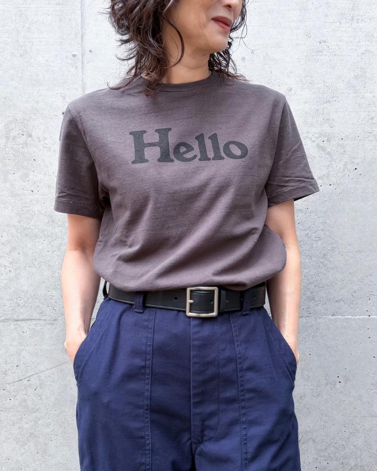 MADISONBLUE / HELLO CREW NECK TEE / GRAY / MB000-7001