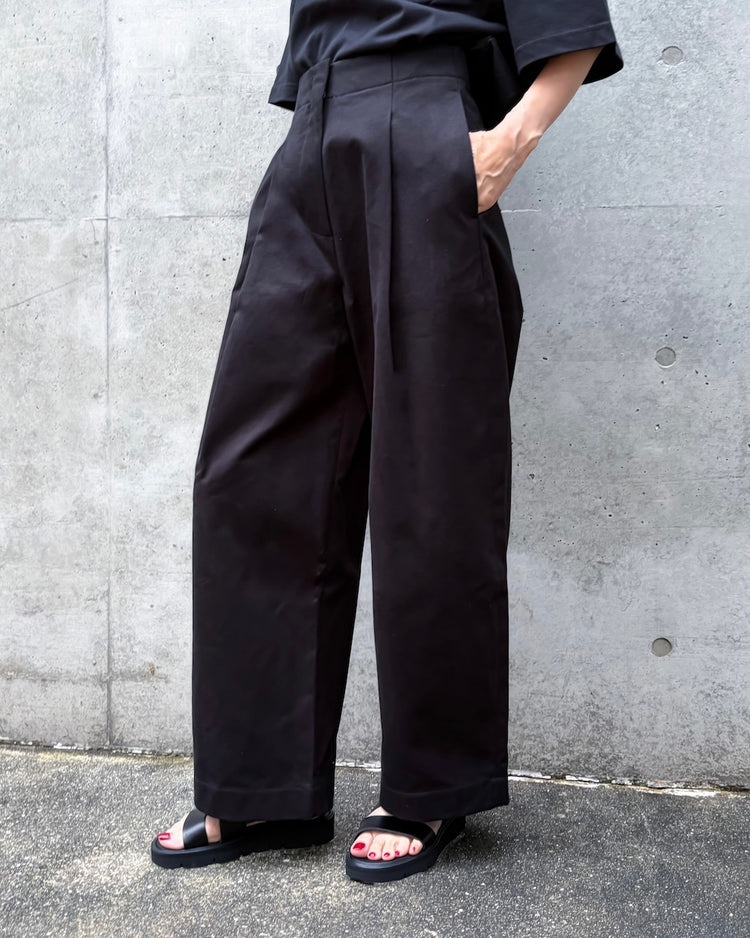 STUDIO NICHOLSON / DORDONI PLEATED PANT / BLACK / SNW1616