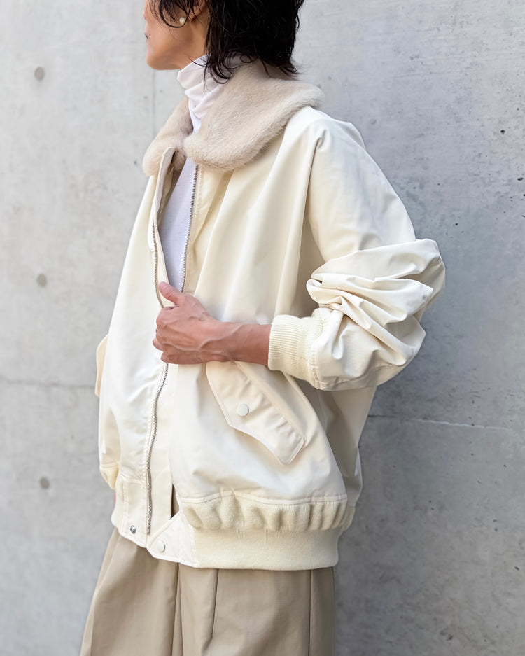 mtmodelist / ドルマンスリーブ MA-1/ IVORY× IVORY/ MH-J08-117