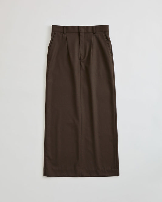 THE SHINZONE / WASHABLE WOOL CHRYSLER SKIRT / BROWN / 26AMSSK04