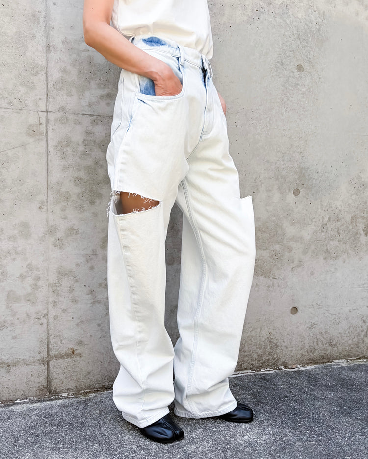 Maison Margiela / Cut out Denim Trousers / Indigo / S51LA0185M30045