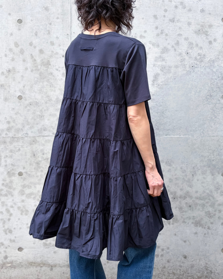 ADAWAS / TIERED COTTON TUNIC / MIDNIGHT / ADWS-507-22