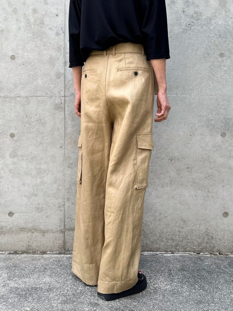 GALERIE VIE / ラミーツイル ベルテッドカーゴパンツ / CAMEL / 23046104112