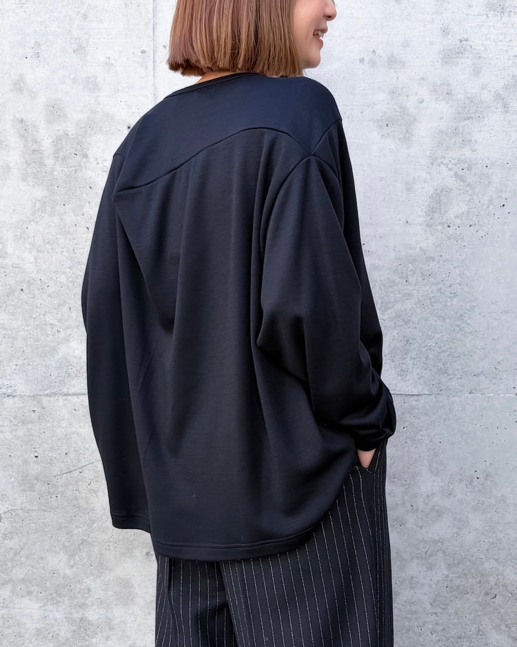 JUNYA WATANABE / ウールスムース変形プルオーバー / BLACK / JR-T013