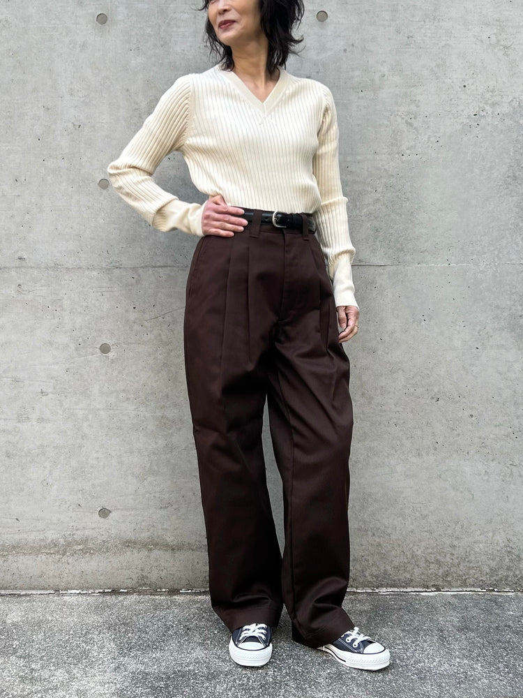 THE SHINZONE / MILITARY RIB KNIT PULLOVER / ECRU / 26SMSNI03