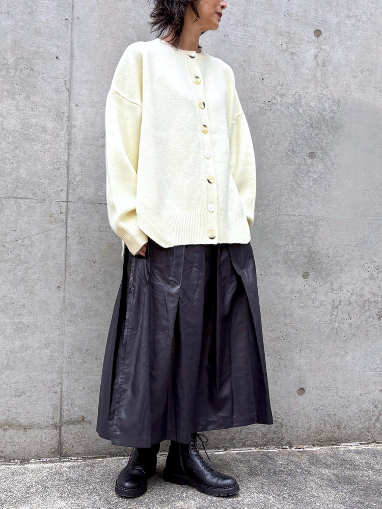 ENFÖLD / CIRCLE CARDIGAN / ECRU / 300IA270-2501