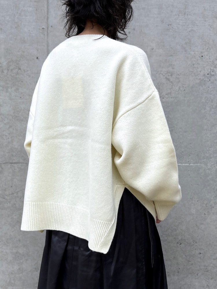 ENFÖLD / CIRCLE CARDIGAN / ECRU / 300IA270-2501