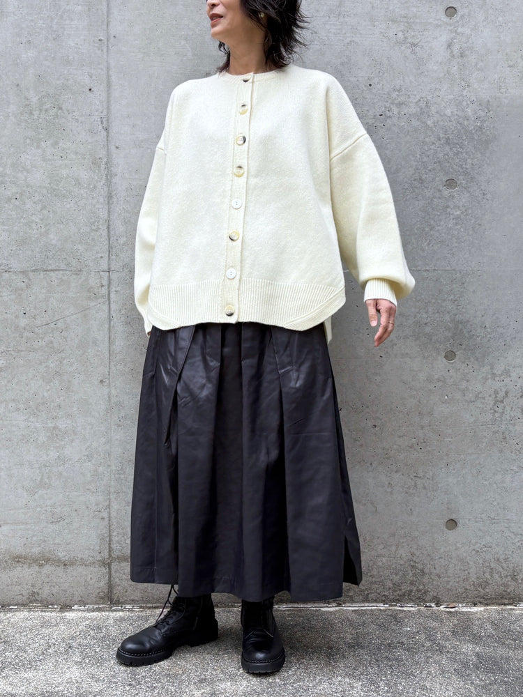 ENFÖLD / CIRCLE CARDIGAN / ECRU / 300IA270-2501