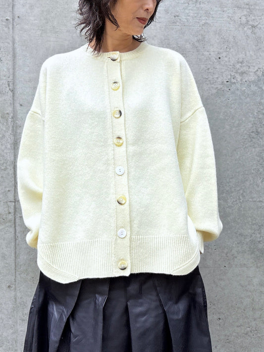 ENFÖLD / CIRCLE CARDIGAN / ECRU / 300IA270-2501