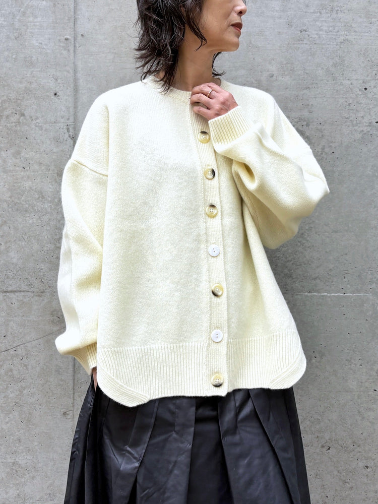 ENFÖLD / CIRCLE CARDIGAN / ECRU / 300IA270-2501
