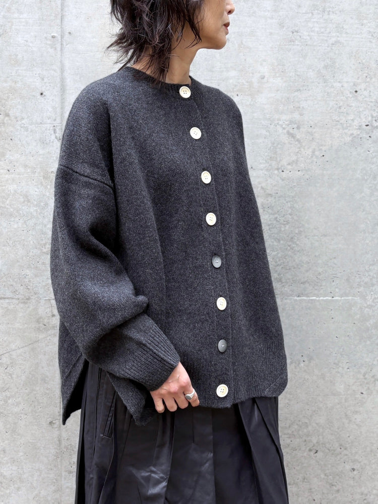 ENFÖLD / CIRCLE CARDIGAN / C.GRAY / 300IA270-2501