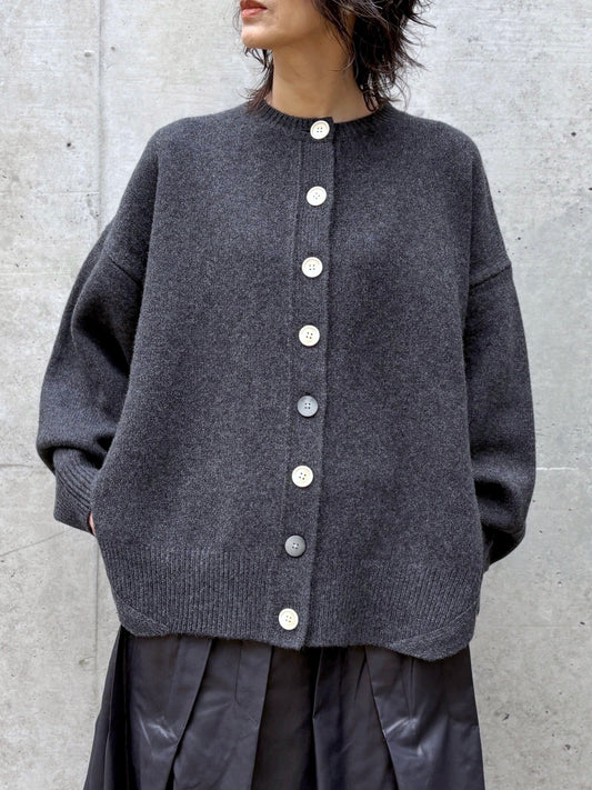 ENFÖLD / CIRCLE CARDIGAN / C.GRAY / 300IA270-2501