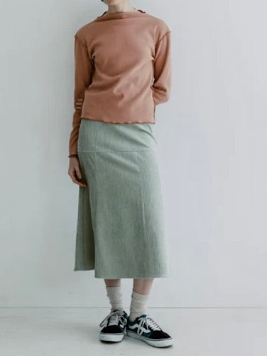 MEYAME / CORDUROY BEAUTIFUL SKIRT /GREEN / MEY-2222