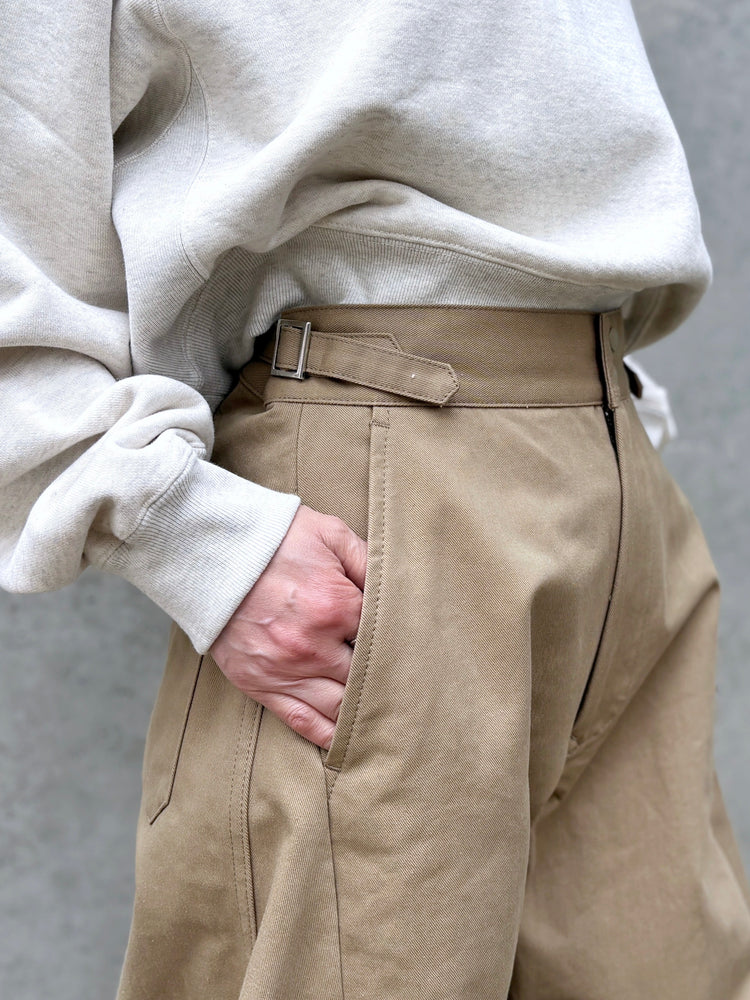 HYKE / COTTON GURKHA PANTS / BEIGE / 13391