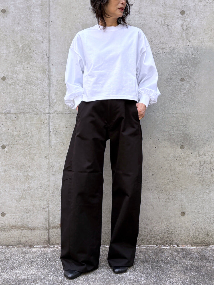 HYKE / COTTON GURKHA PANTS / BLACK / 13391