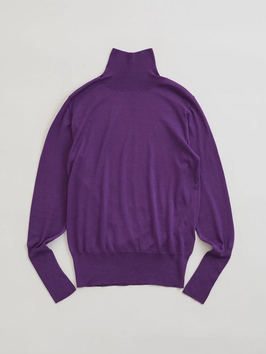 THE SHINZONE / COTTON SILK HIGH NECK KNIT / PURPLE / 24AMSNI10