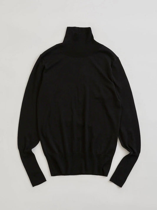 THE SHINZONE / COTTON SILK HIGH NECK KNIT / BLACK / 24AMSNI10