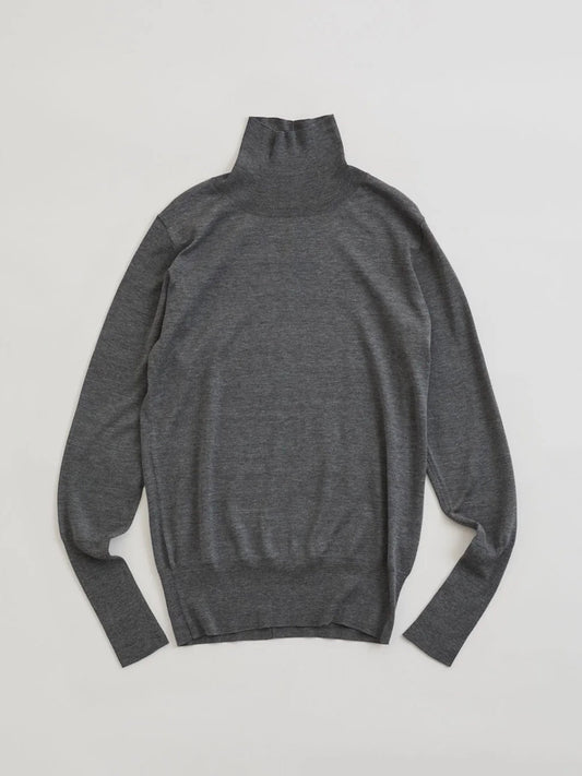 THE SHINZONE / COTTON SILK HIGH NECK KNIT / GRAY / 24AMSNI10