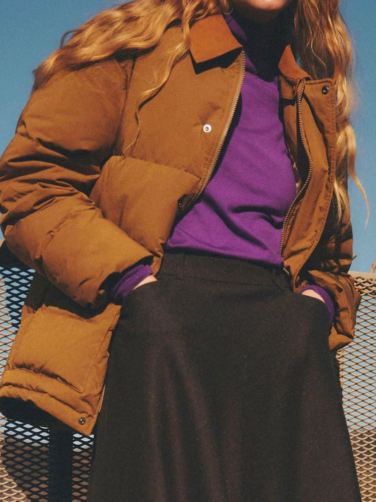 THE SHINZONE / COTTON SILK HIGH NECK KNIT / PURPLE / 24AMSNI10