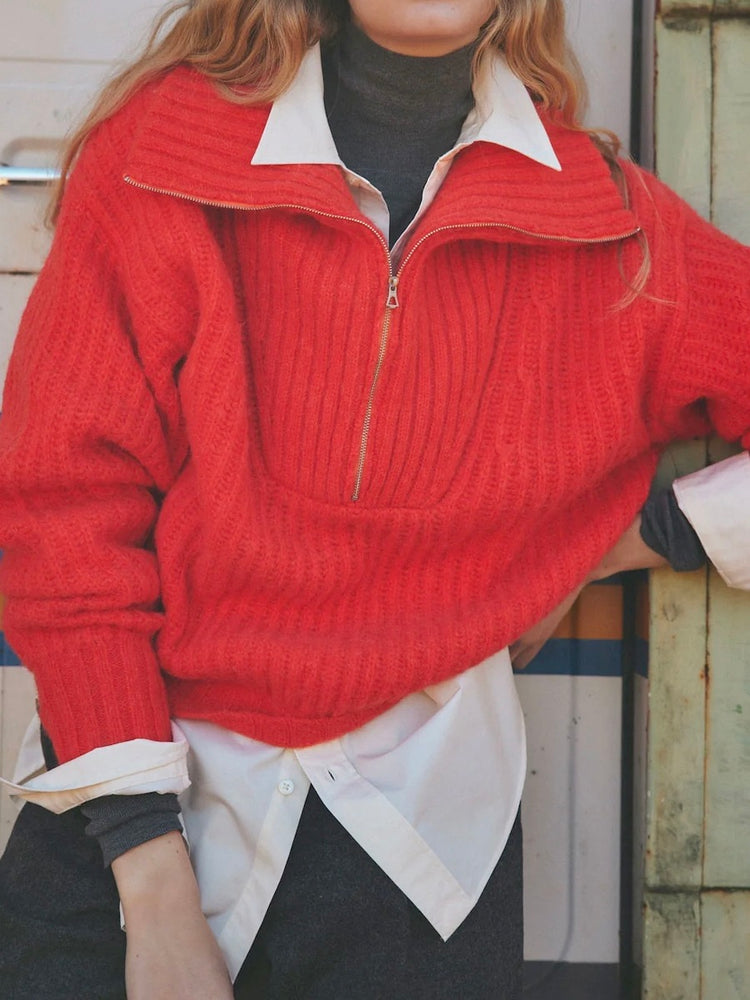 THE SHINZONE / COTTON SILK HIGH NECK KNIT / BLACK / 24AMSNI10