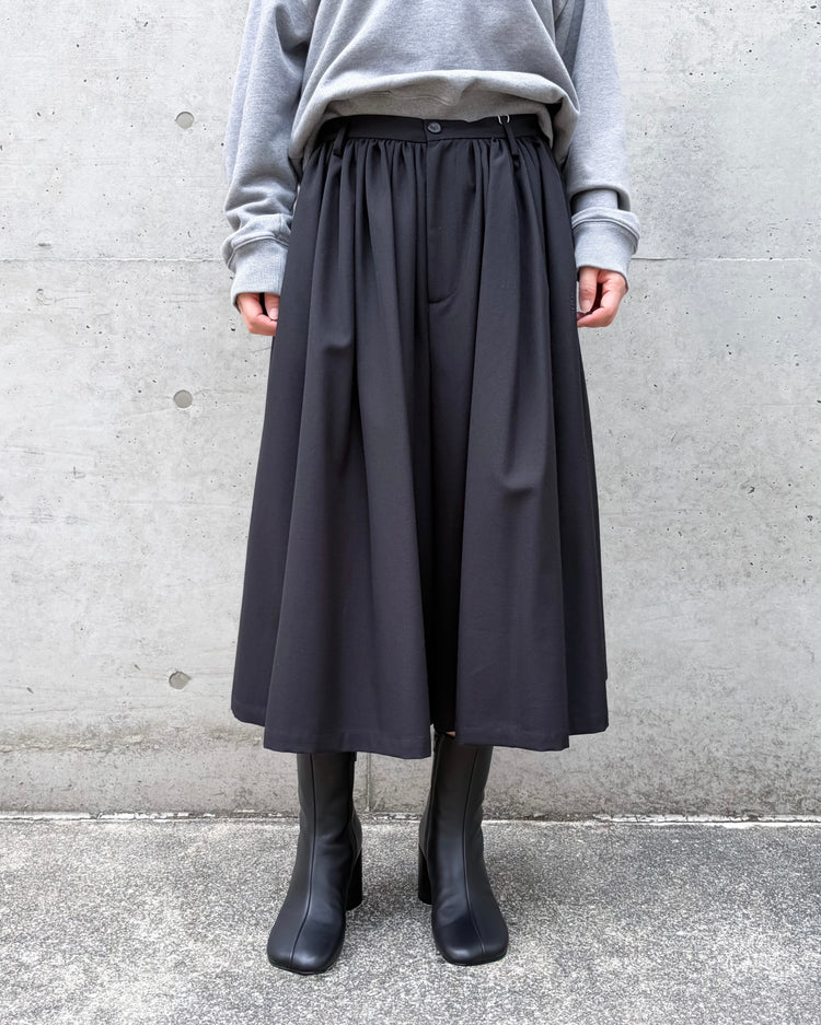 MM⑥ Maison Margiela / ギャザーキュロットスカート / BLACK / S62MU0079M35436