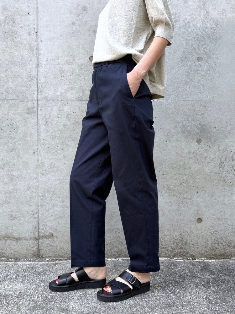 GALERIE VIE / コットンオックスストレッチ スリムパンツ / NAVY / 230461040090