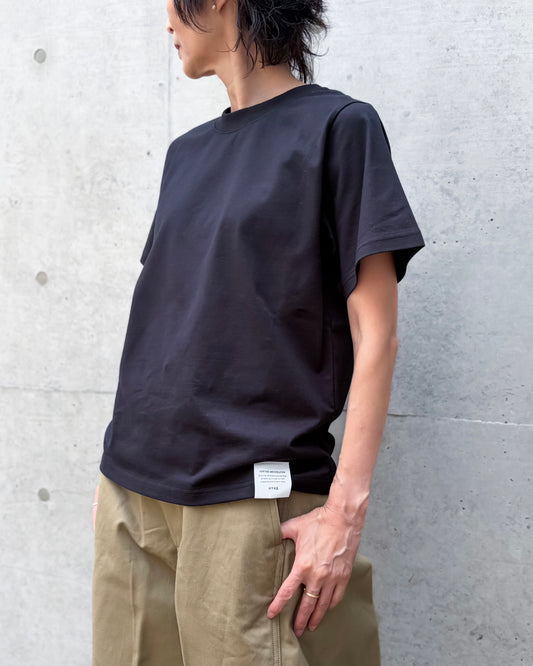 HYKE / SHORT-SLV TEE(6.5OZ) / BLACK / 12452