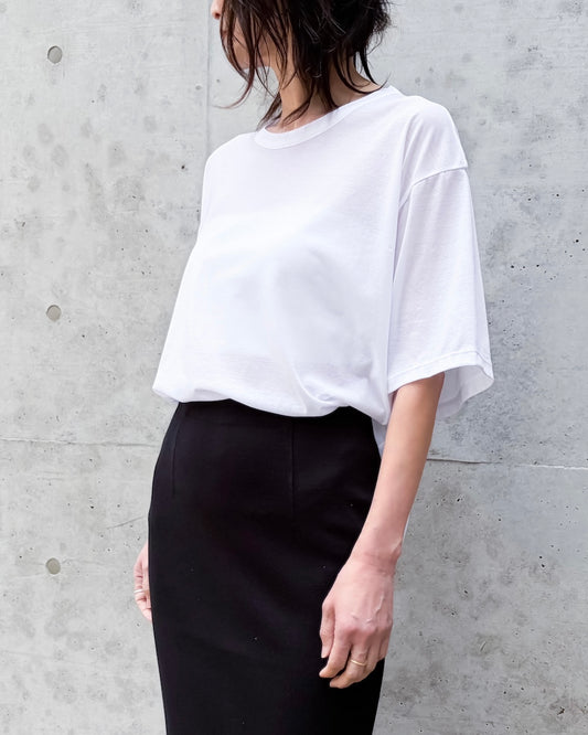08sircus / Sheer cotton over tee / White / S26SS-CS01