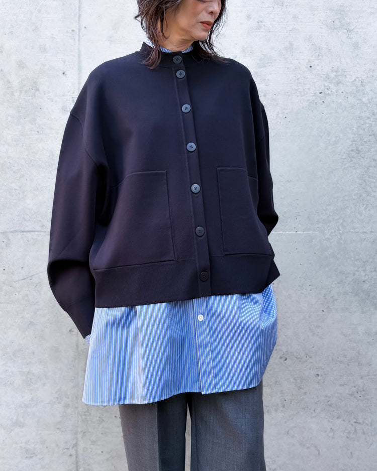 ENFÖLD / WIDE-ARM BOX-CARDIGAN / D.NVY / 300JS170-2151