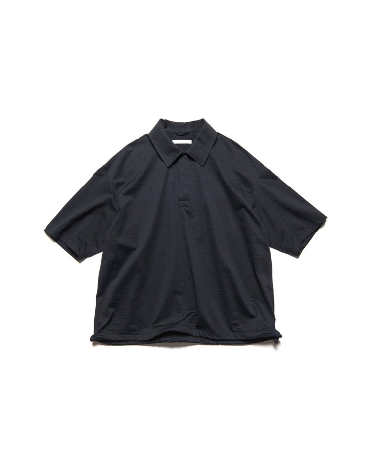 SOPHNET. / STRETCH SUCKER S/S POLO SHIRT / BLACK / SPNT-262082