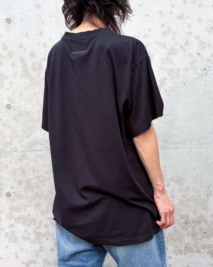 MM⑥ Maison Margiela / ラベル コットン ジャージーTシャツ / BLACK / S52GC0367M20258