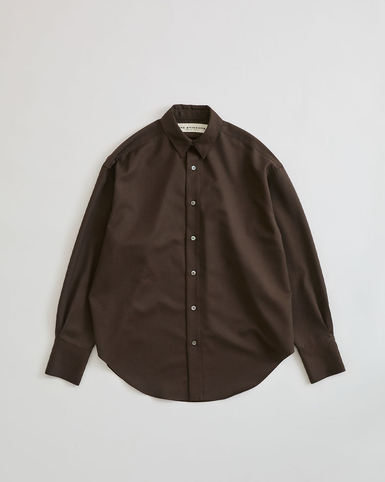 THE SHINZONE / WASHABLE WOOL DADDY SHIRT / BROWN / 26AMSBL10