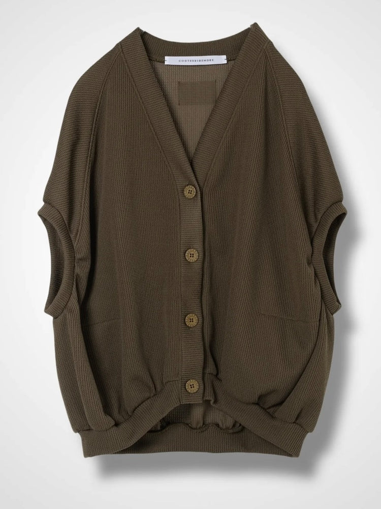 COGTHEBIGSMOKE / NEELA PUFF SLEEVE CARDIGAN / BRONZE