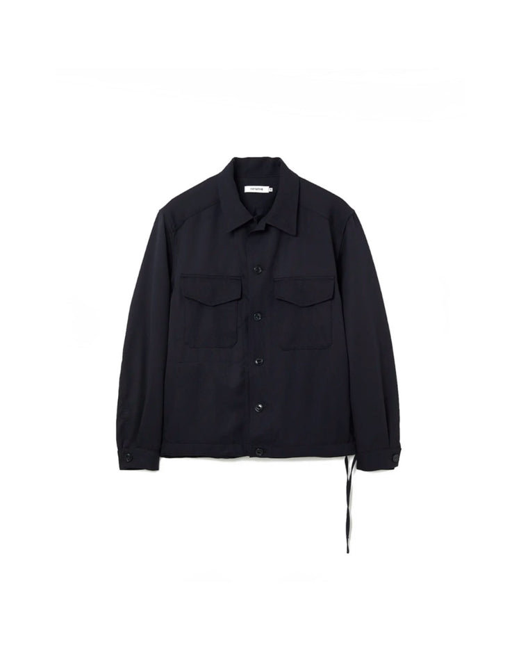 nonnative / OFFICER SHIRT JACKET WOOL TWILL / DK.NAVY / NN-SJ4901