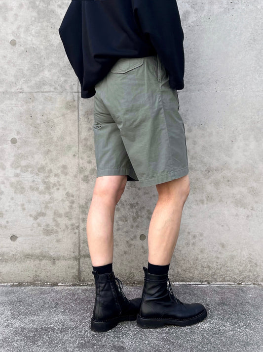 FARAH / GARMENT DYE PIN TUCK WIDE SHORTS / L.SAGE / FR0601-M4020
