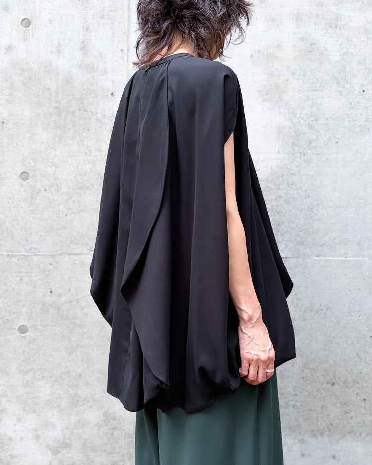 ENFÖLD / EGG DRAPE PULLOVER / BLACK / 300JA730-0821