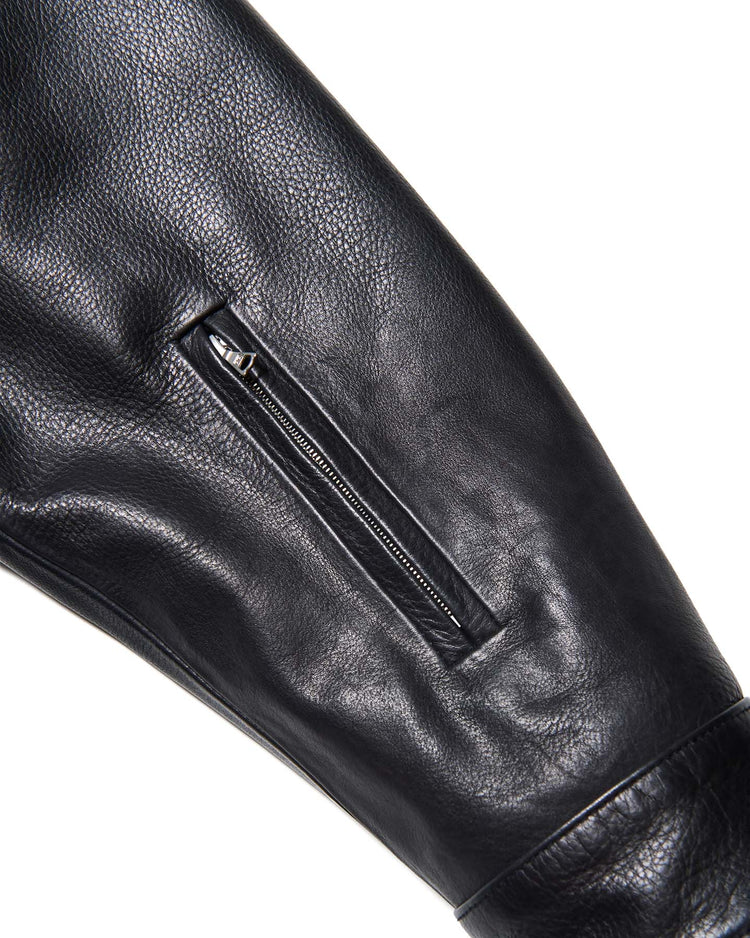 SOPHNET. / LEATHER COACH BLOUSON / BLACK / SPNT-262029