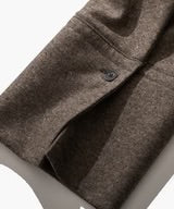 ATON / MERINO COLLEGE JERSEY | STAND COLLAR PULLOVER / MOCHA / BLAGLW0307