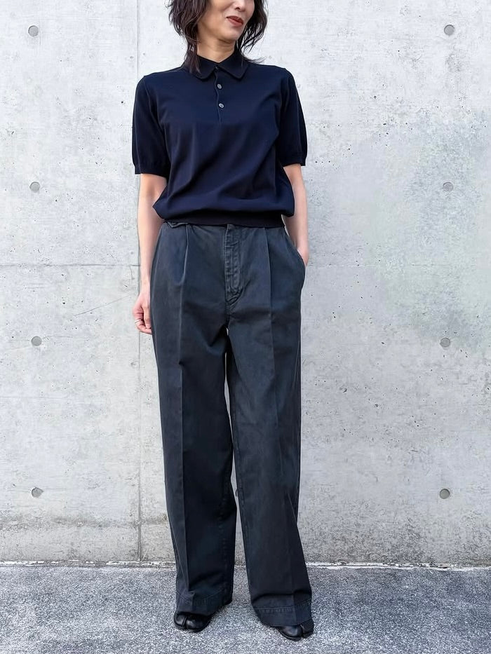 SLOANE / 30G天竺コットン半袖ポロ / NAVY / SL10S-1199