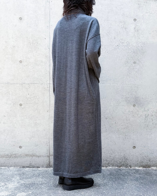 SOFIE D'HOORE / C/N L/S KNIT DRESS / STEEL MELANGE / MARQUEZ-YFI