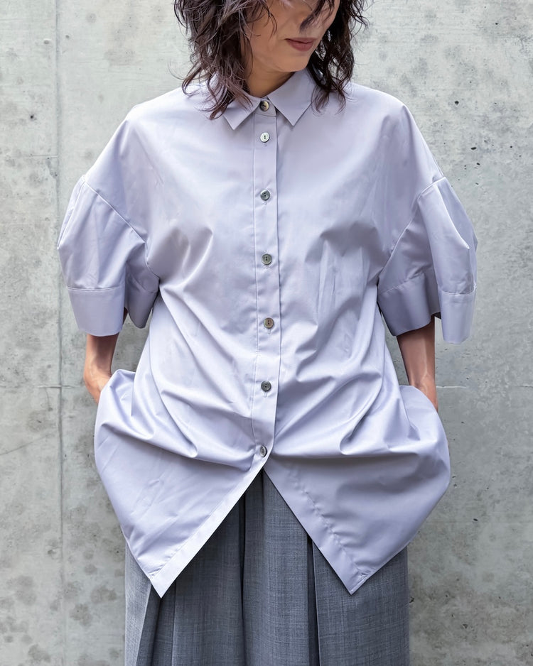 ENFÖLD / SOLID SHIRT / L.GRAY / 300JA430-0511