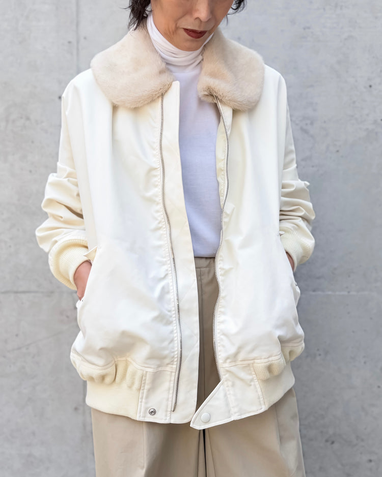 mtmodelist / ドルマンスリーブ MA-1/ IVORY× IVORY/ MH-J08-117