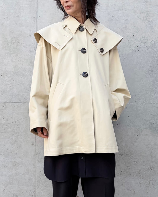 någonstans / circle coat / sand / 470JS430-0361