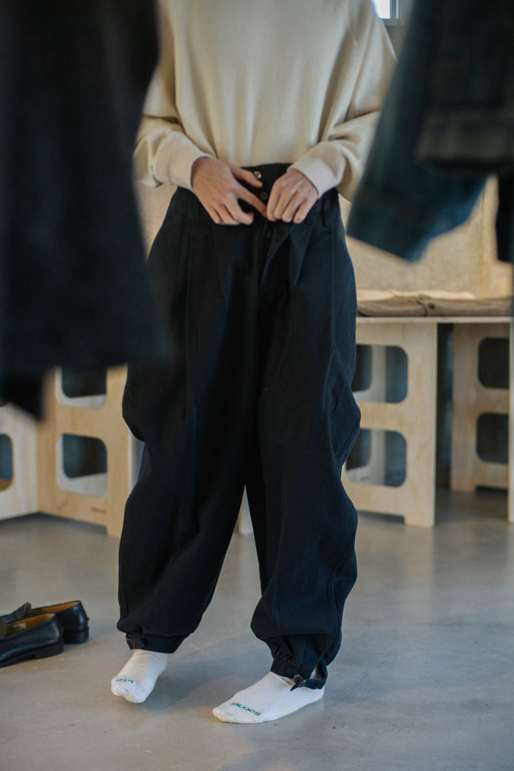 refomed / KATSURAGI DENIM KNICKERBOCKERS / BLACK / REPT-001