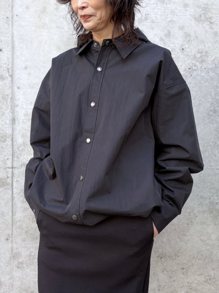 ASTRAET / フーデッド シャツ / BLACK / 54212700017