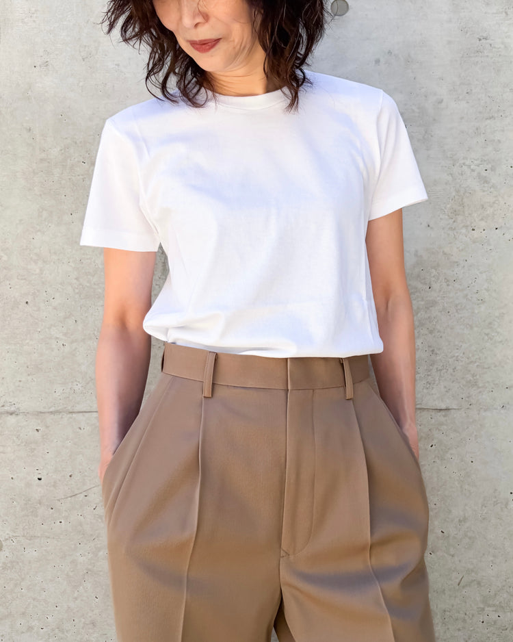AURALEE / SEAMLESS CREW NECK TEE / WHITE / A00T04ST